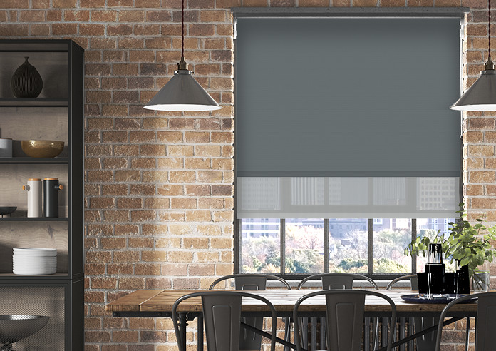 Rimini (Blackout), Storm Cloud & Optima Tide - Double Roller Blind - Image 3